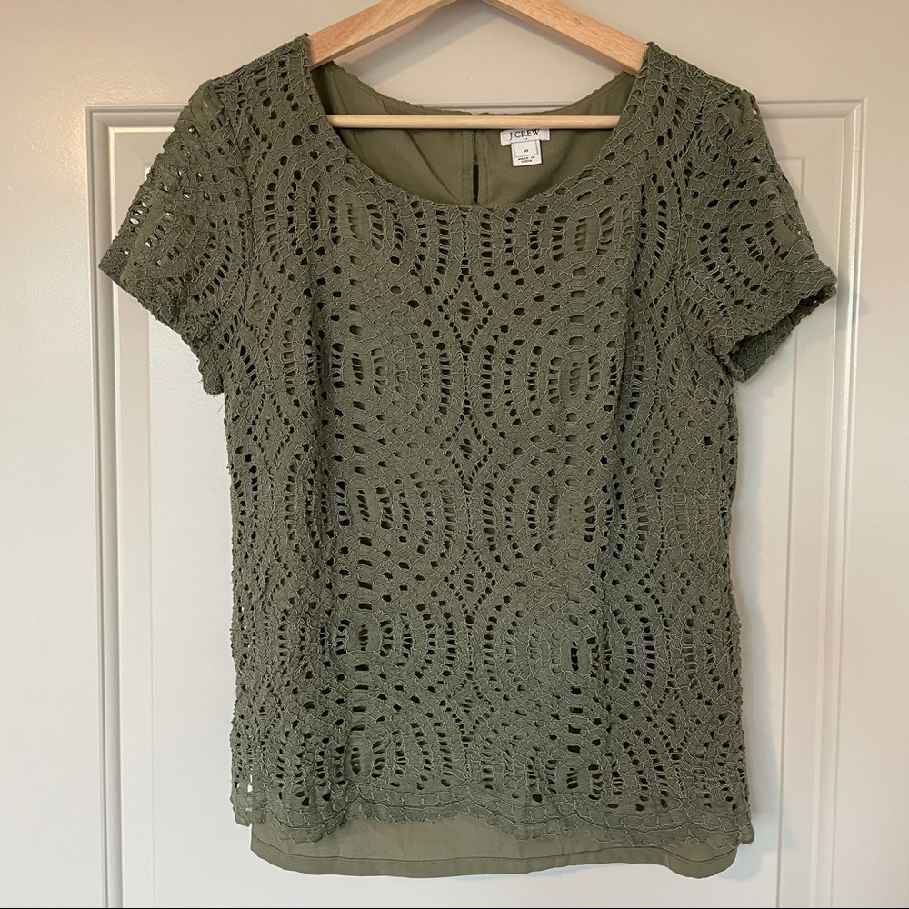 Olive J Crew Factory Lace Top